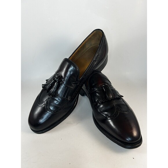 Johnston & Murphy Aristocrat Sz 9 Burgundy Leather Tassel Slip On Loafer Shoes main image 6